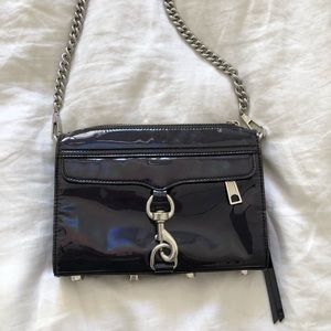 Rebecca Minkoff mini MAC in iridescent blue